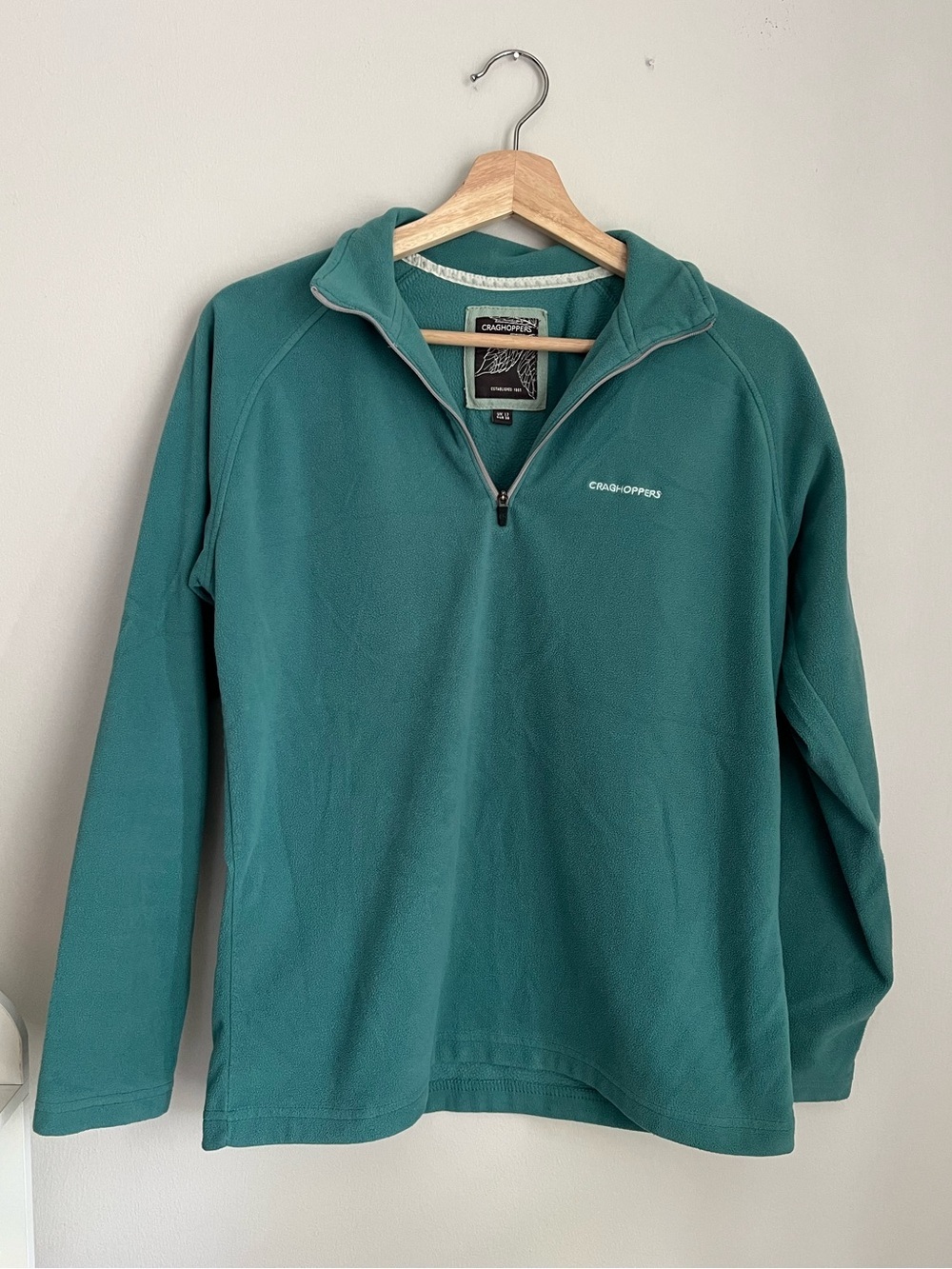 Craghoppers Teal Quarter-Zip Fleece Pullover